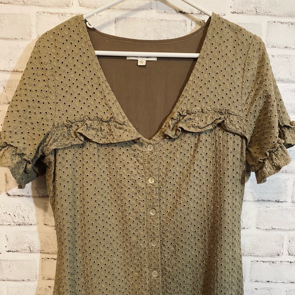 Macys Floral Textured Summer Dress M